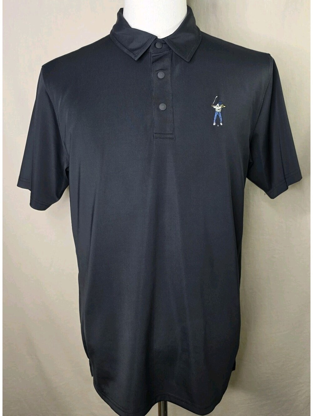 Eastside Golf Mens M Snap Placket Polo v2 Shirt Black Performance NWT $88